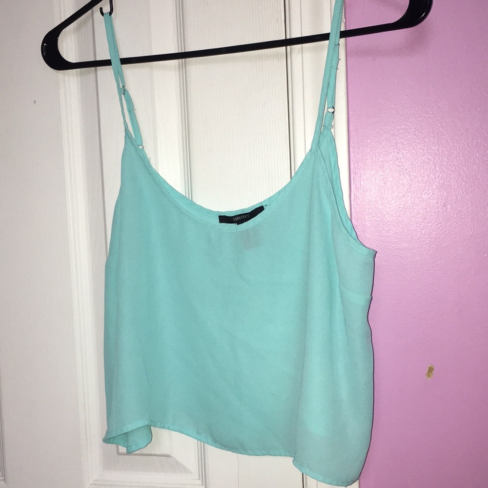 Mint Crop Top